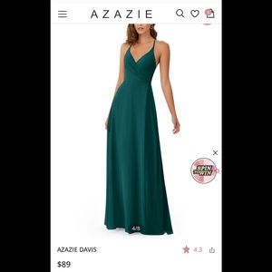 Azazie Davis peacock bridesmaid dress